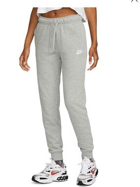 Nike Mid-Rise Light Grey Joggers